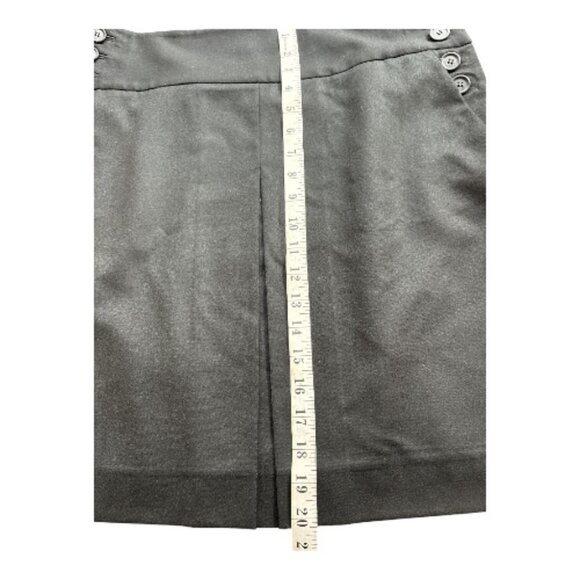 J. CREW 100% WOOL SAILOR SKIRT BLACK FRONT PLEAT SIDE BUTTONS SIZE 8 - Picture 7 of 8